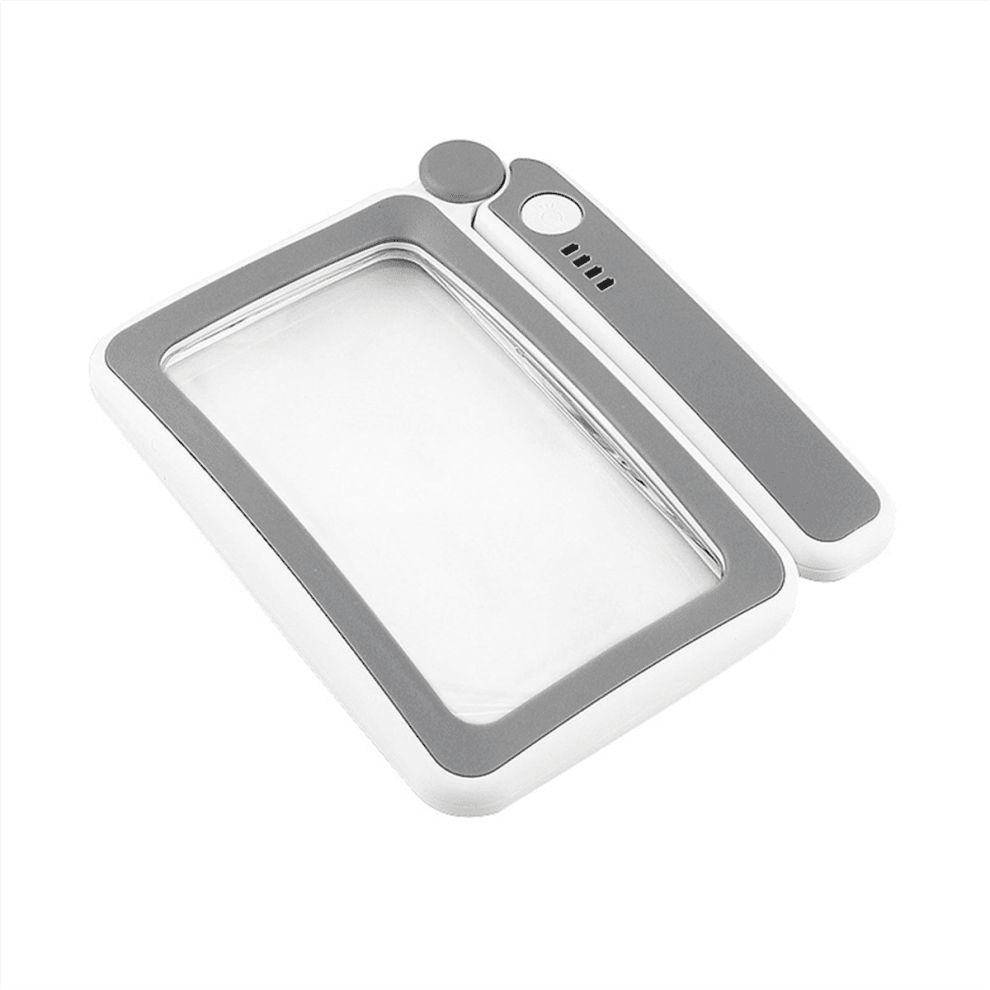 moresk-Magnifying Glass with Light Reading Gifts - Rechargeable LED Page Magnifier 4X for Book Lovers Handheld Vision Aids