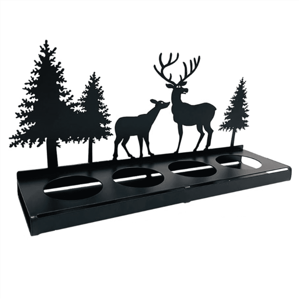moresk-Candle Holder Wreath Black for Tea Light, Candle Holder Metal Modern, Candle Holder Without Mandrel, Candle Tray Square