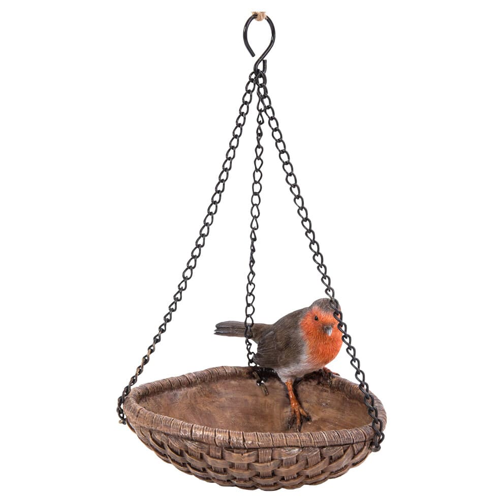 Hanging Robin Heart Feeder