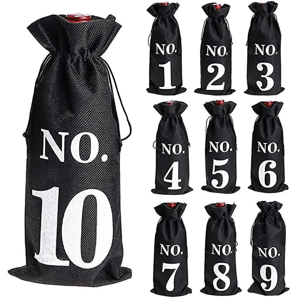 1 To 10 Burlap Bags Blind Tasting Drawstring Drawstring Pocket Bottle Sleeves