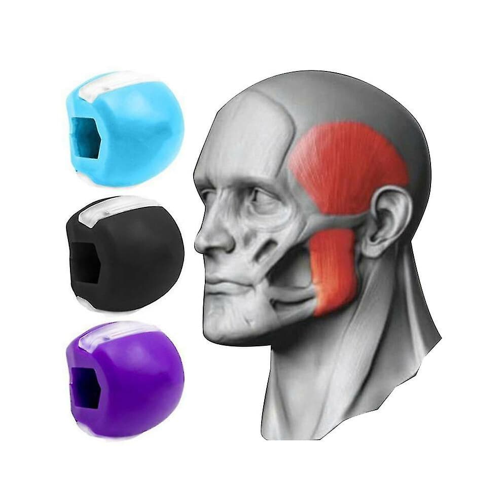 (purple, 1pcs) 3 Pack Silicone Masseter Chew Ball Facial Muscle Jaw And Neck Muscle Exercise Ball