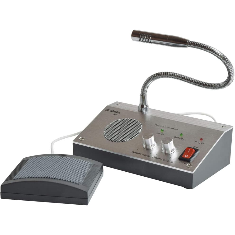 Talk/Speak Through Glass Security Intercom System Window Microphone Speaker