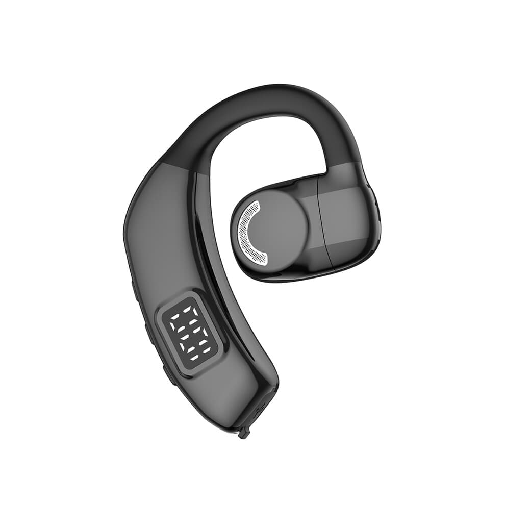 (black) Wireless Earbuds Over Earhooks Headset Rotatable 180Arm Headphones With