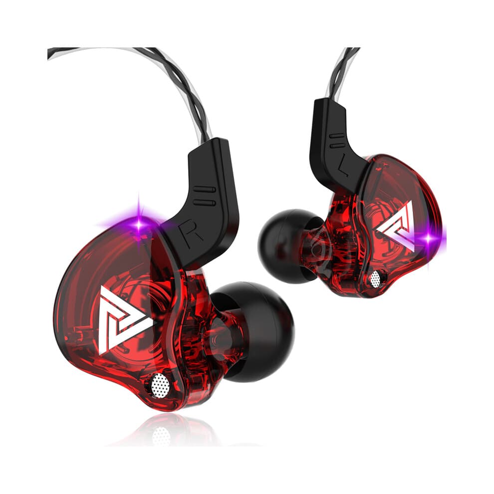 (AK6 red) QKZ AK6 In Ear Earphone 6 Dynamic Driver Unit Headphone With Mic Stereo