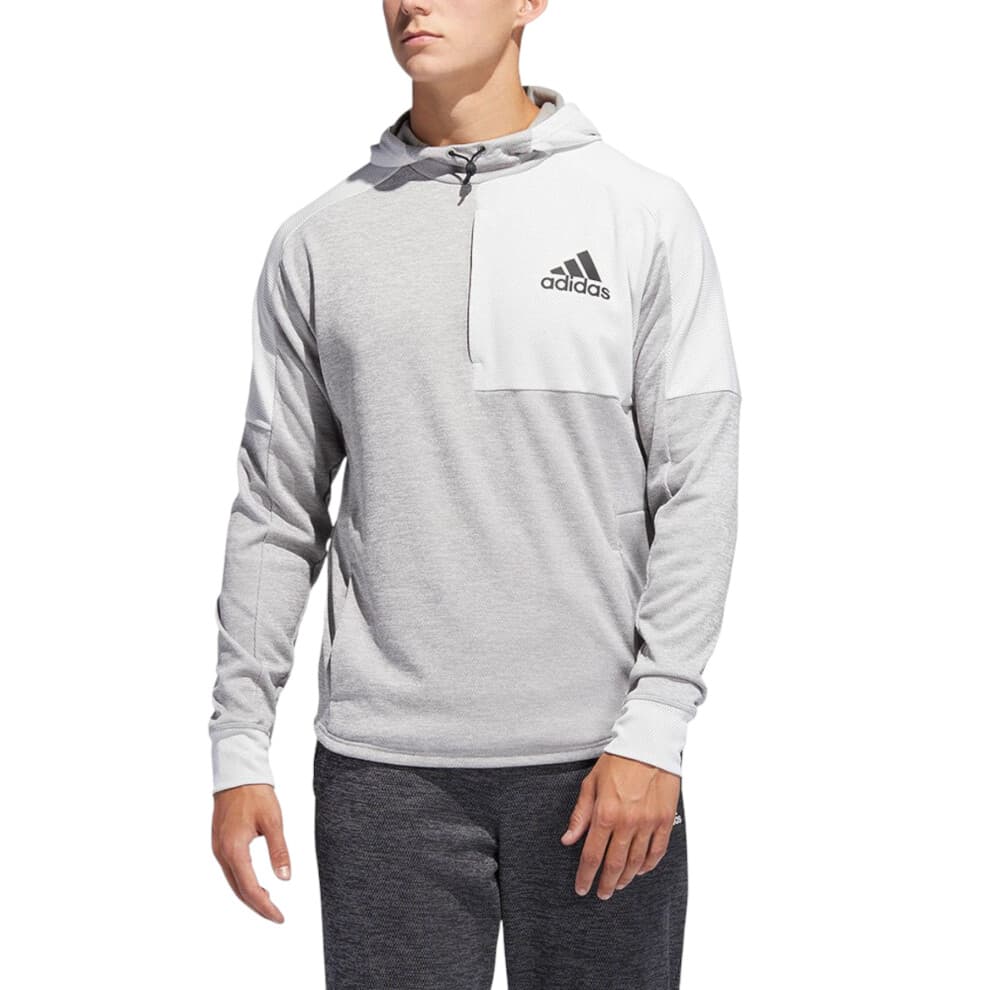 (Grey, XL) Adidas DU2555 Mens Hoodies Hooded Sweatshirts