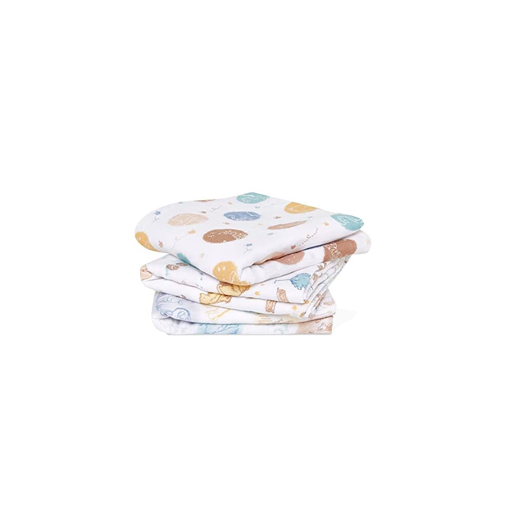 100% Cotton Muslin Musy Squares, Multi-use Baby Cloths for Girls & Boys, 70x70cm, Ideal Newborn & Infant Nursing Set, Perfect Shower Gifts, 3 Pack,
