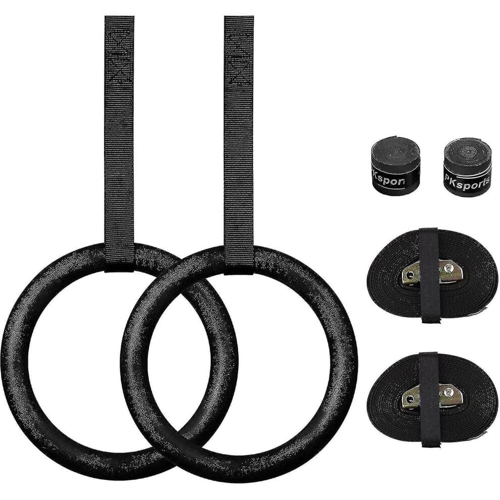 Gymnastic Rings - Olympic Gymnastic Rings - With Adjustable Nylon Bands - 23mm Load - 400kg - For Outdoors