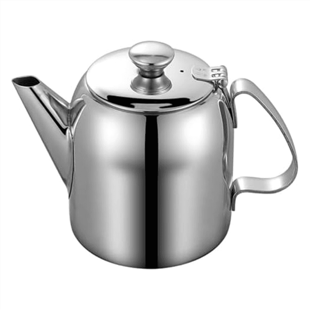 Stainless Steel Teapot 20 Oz Spill-Proof Metal with Short Straight Spout Cold Water Jug Coffee Kettle Tea