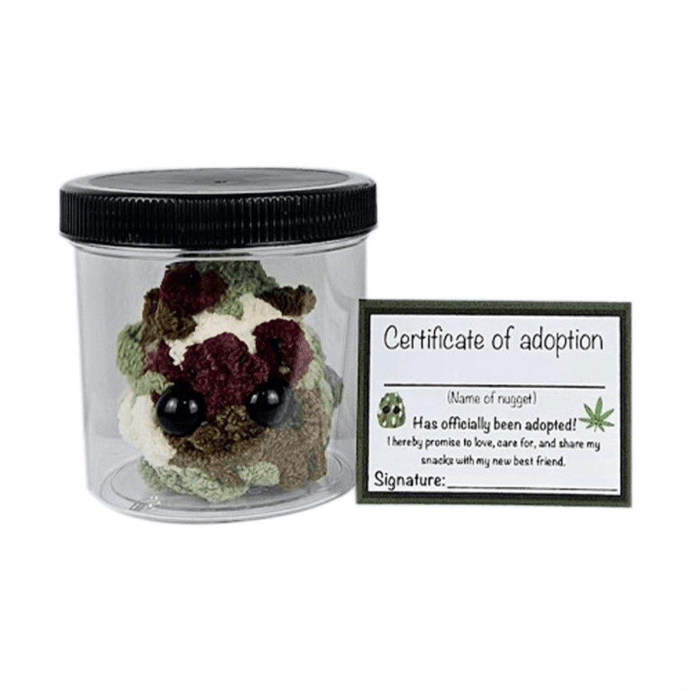 Adopt a Weed Plushie,Jar Funny Plush Desktop Accessories B