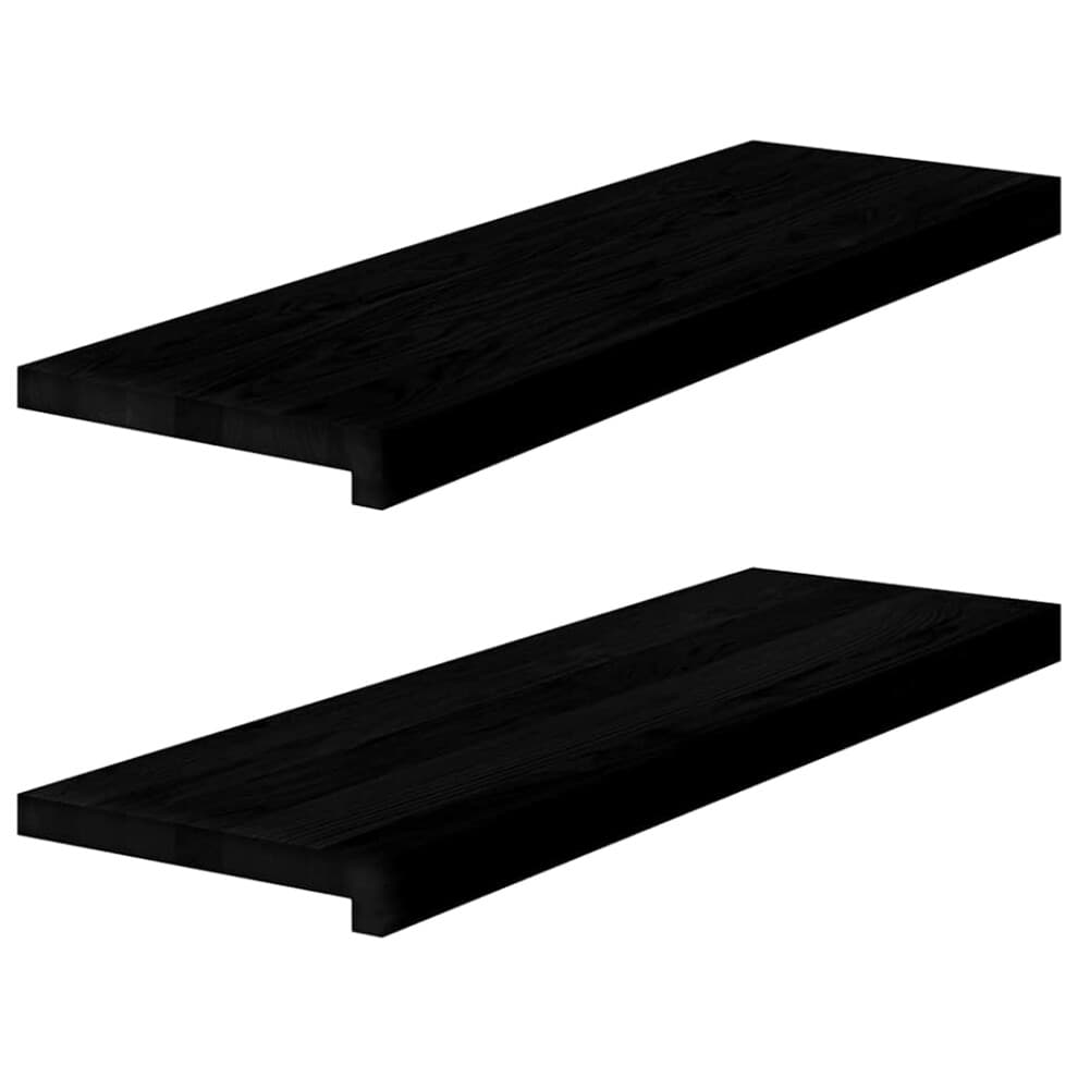 (dark brown, 80 x 25 x 2 cm) vidaXL Window Sills Window Ledge Window Board 2 pcs  Untreated Solid Wood Oak