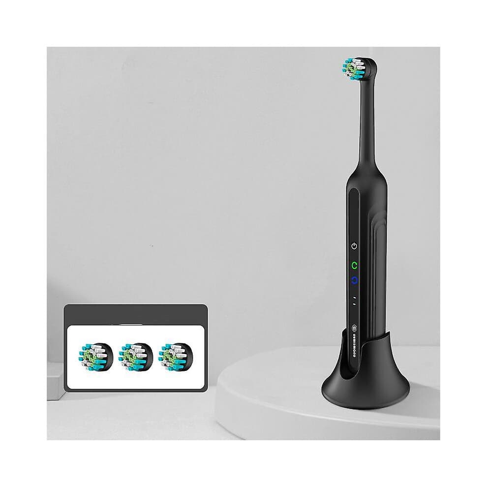 Dog Tooth Brushing Kit,sonic Electric Toothbrush For Dog,plaque And Tartar Remover,3 Brush Heads (black)
