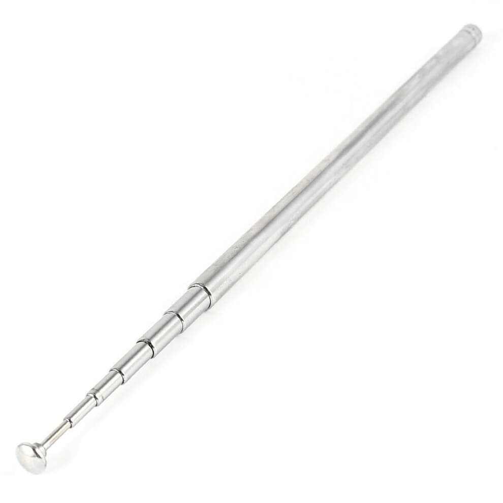 Silver Tone FM Radio TV 7 Sections Telescoping Antenna Aerial 97cm