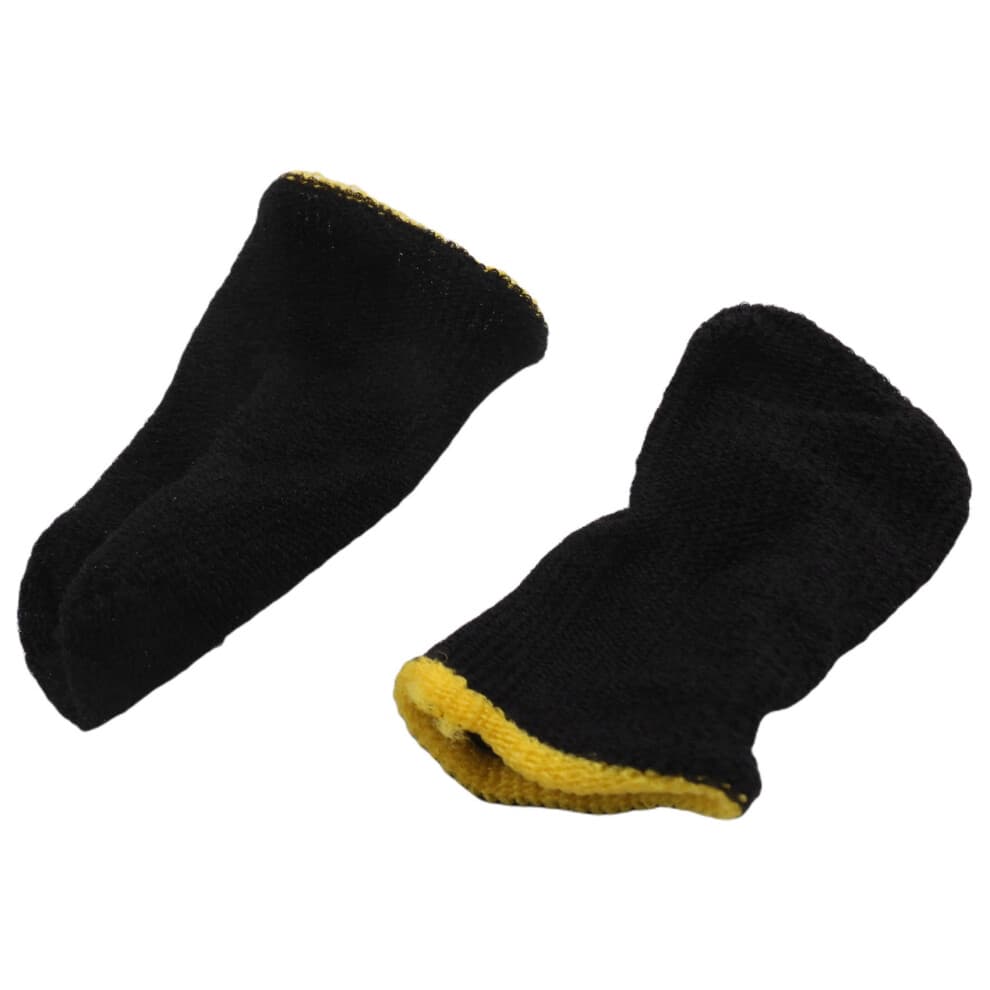 Carbon Fiber Finger Sleeves For PUBG Games Black & Yellow(16 Pcs)