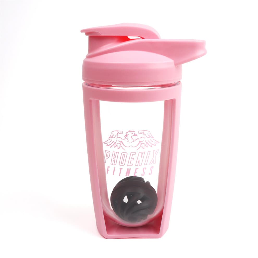 Phoenix Fitness 600ml Protein Shaker Bottle - Pink