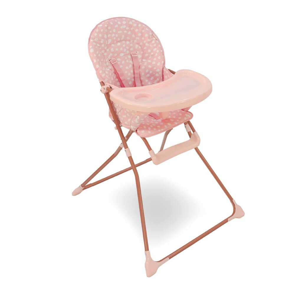 My Babiie MBHC1 Compact Highchair - Pink Dalmatian
