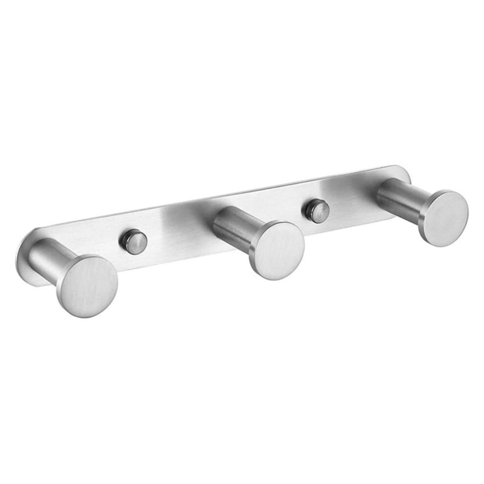 Towel Hook Stainless Steel, Robe Wall Mount Drilled, Coat Drilling,Door Silver 3