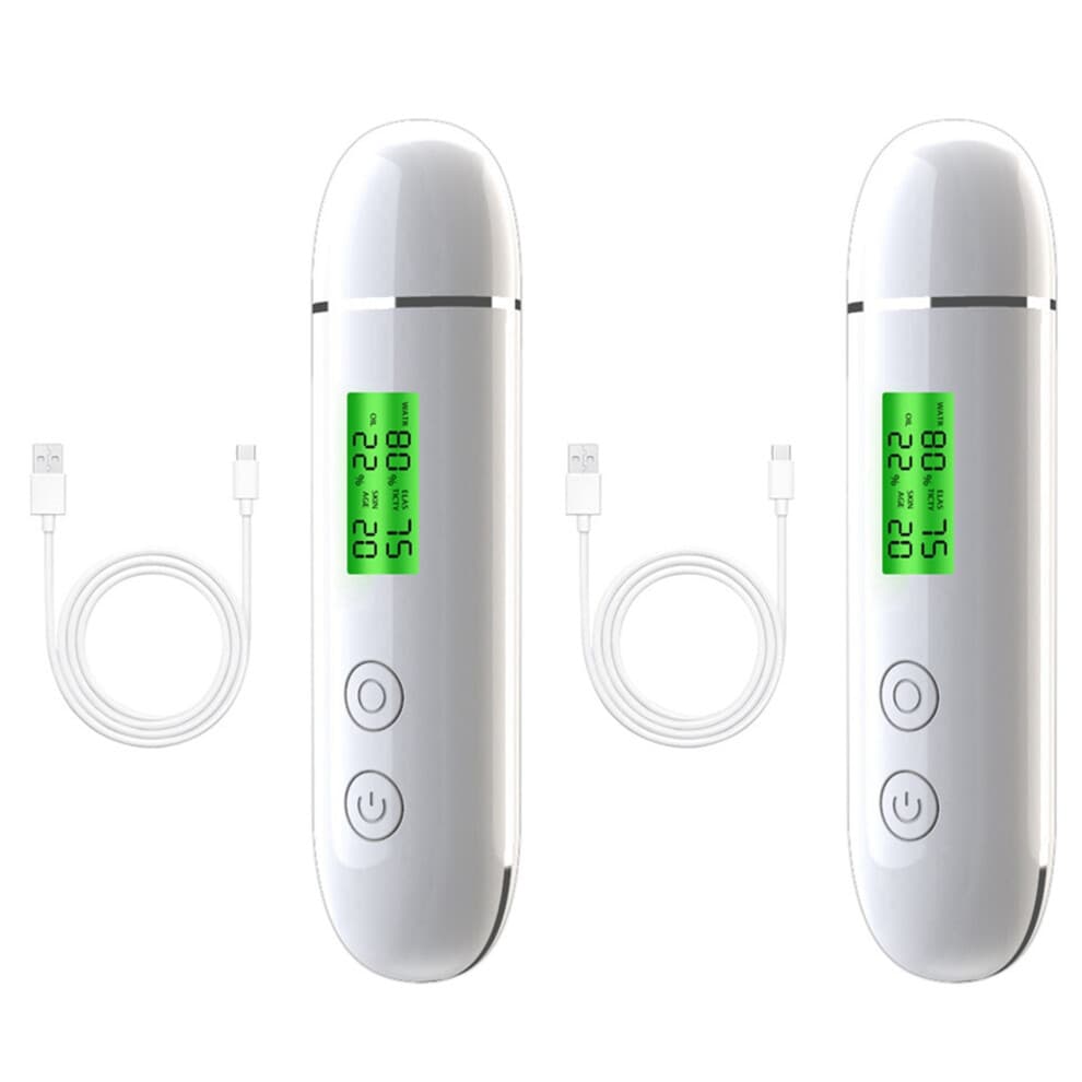 2X Skin Moisture Tester Smart Water and Oil LCD Display Meter Fluorescent Agent Detector