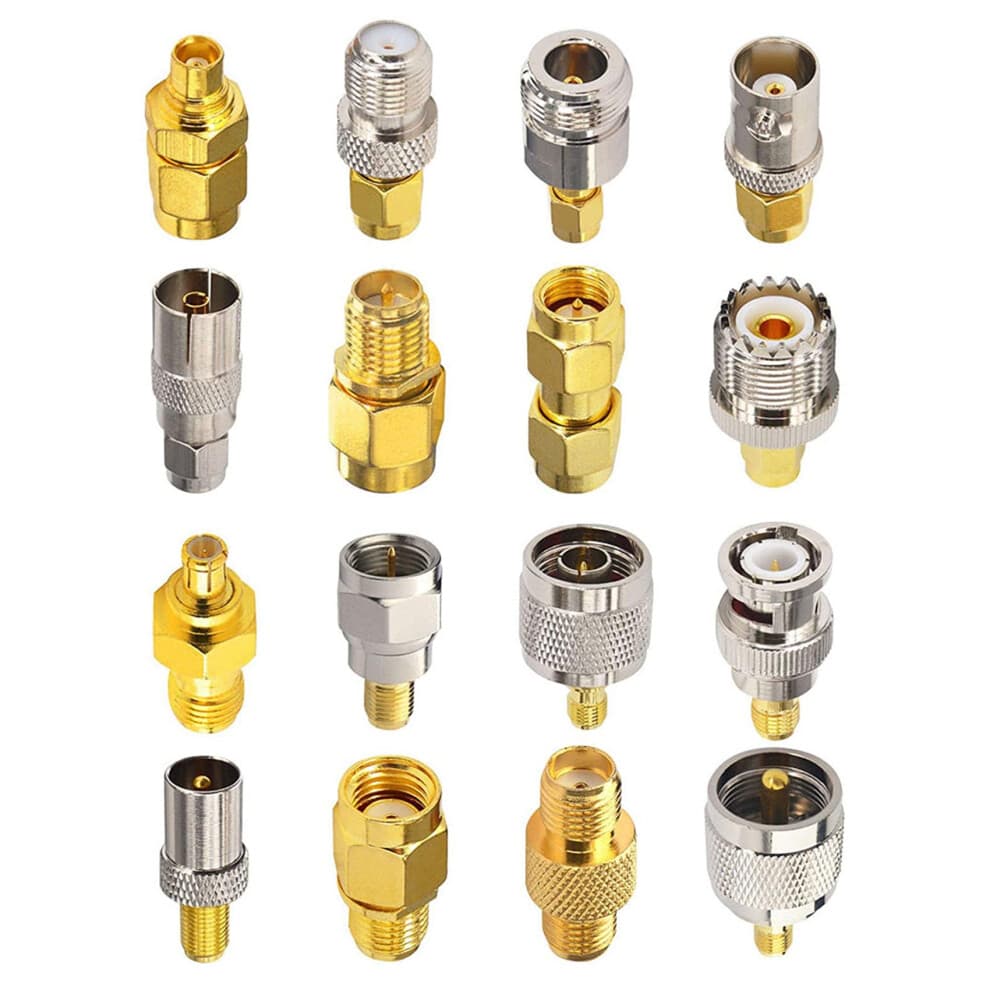 16 Type SMA Connectors Adapter Kits SMA to MCX/TV/F/BNC/UHF/RP-SMA