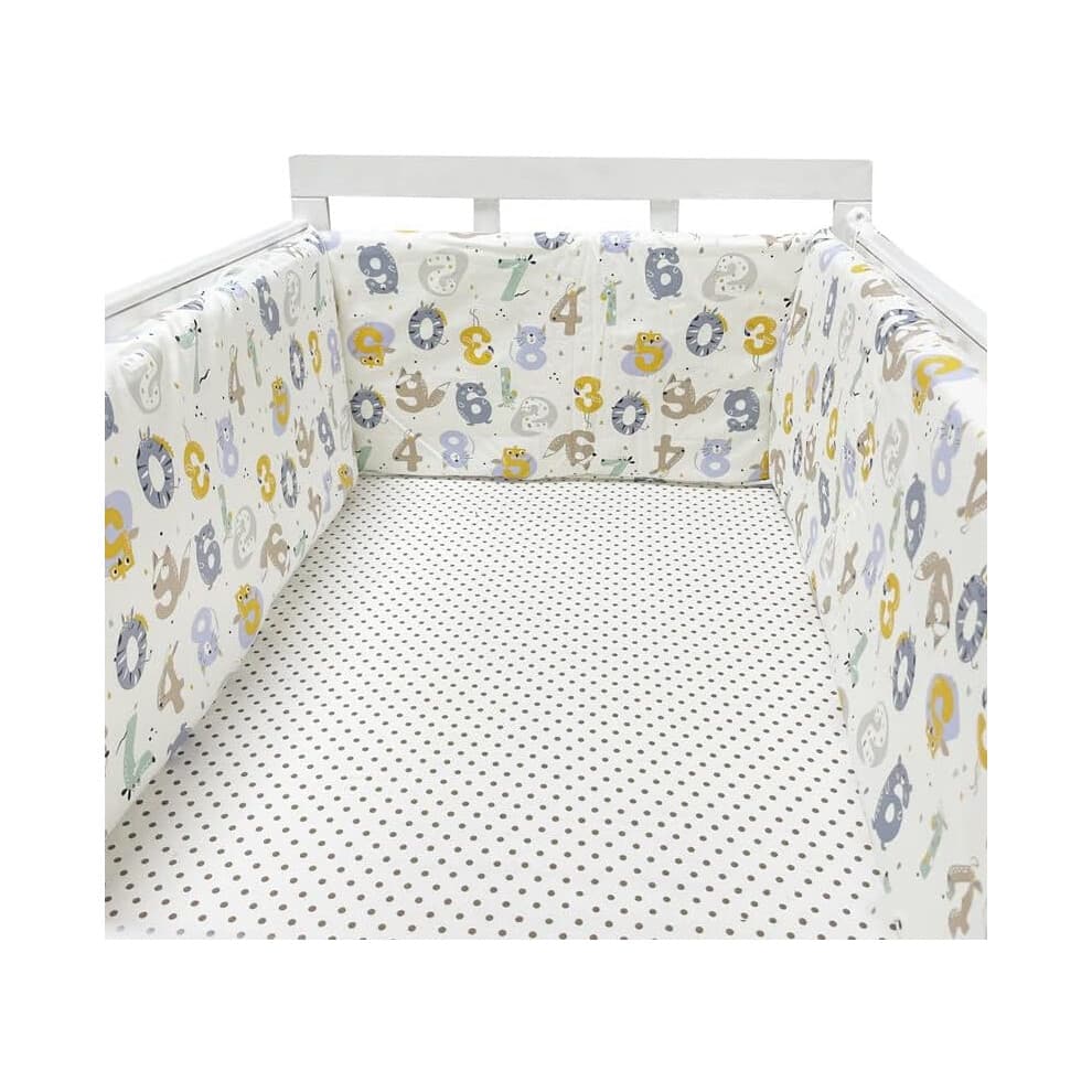 (100*30cm, J) Bed border for baby bed, soft and safe border for baby's sleep, protects against shocks, for baby bed and cot, hypoallergenic and washab