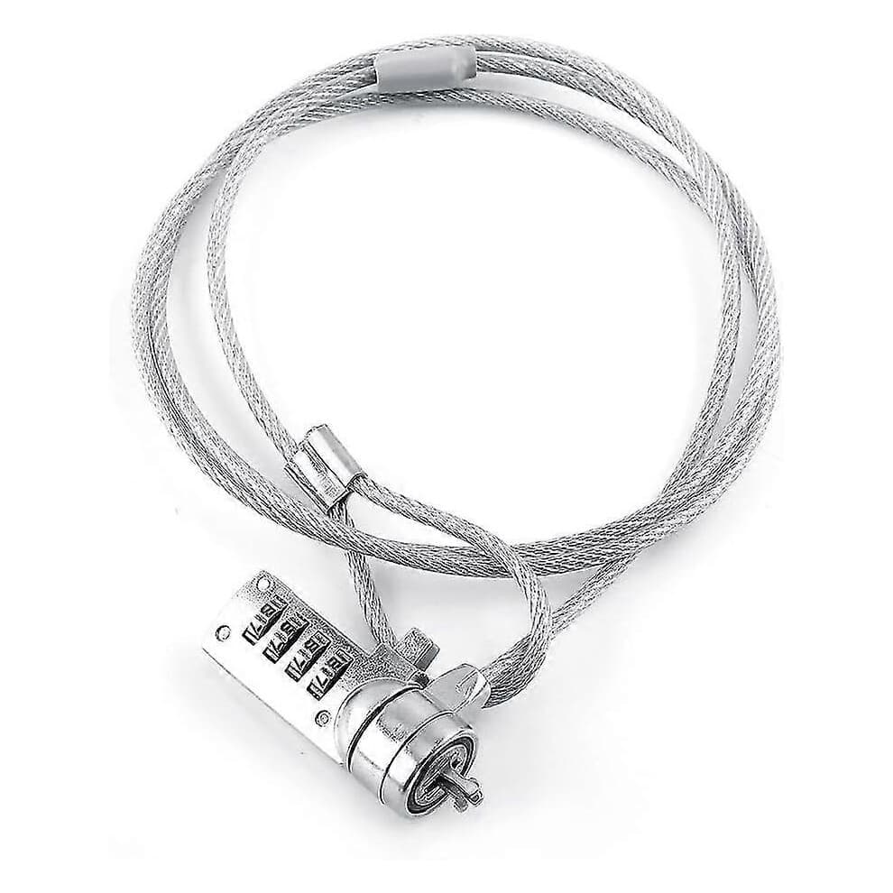 Laptop Combination Security Lock Cable, Laptop Lock Cable Chain Theft Deterrent 4 Digit Password for Notebook Pc