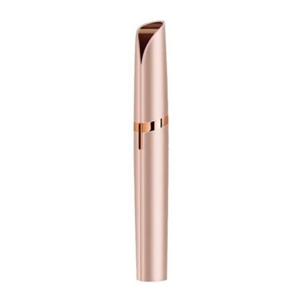 (rose gold) New Painless Women Electric Eyebrow Trimmer Epilator Face Chin Lip Nose Hair Remover