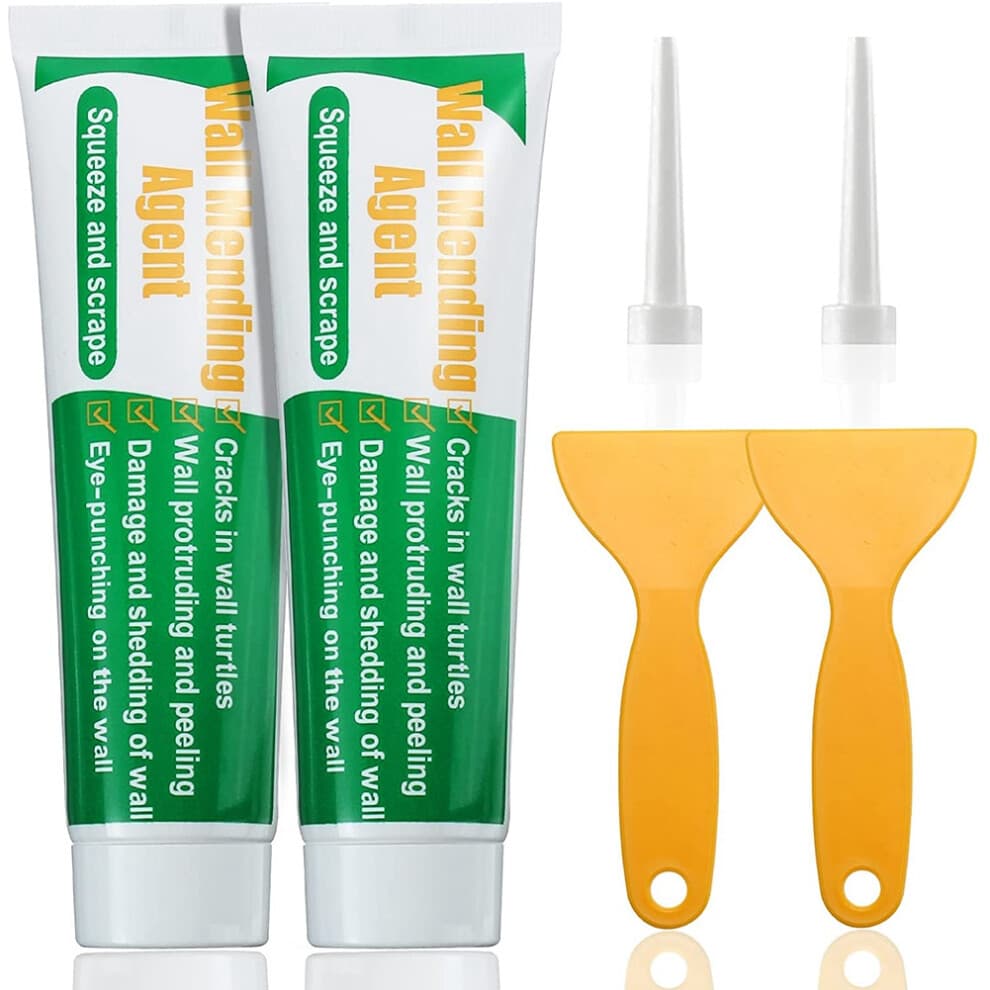 2 Pack Wall Mending Agent, Drywall Repair Kit with Scraper and Tips,Adhesive Putty