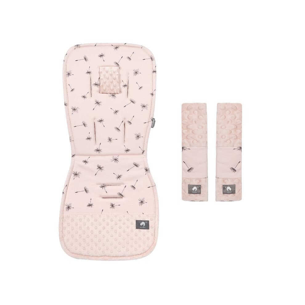 (dandelion) Stroller Cushion & Seat Belt Cover 2Pcs/Set Universal Baby Pram Seat Pad Soft Kids Pushchair Car Mat Stroller Accessories