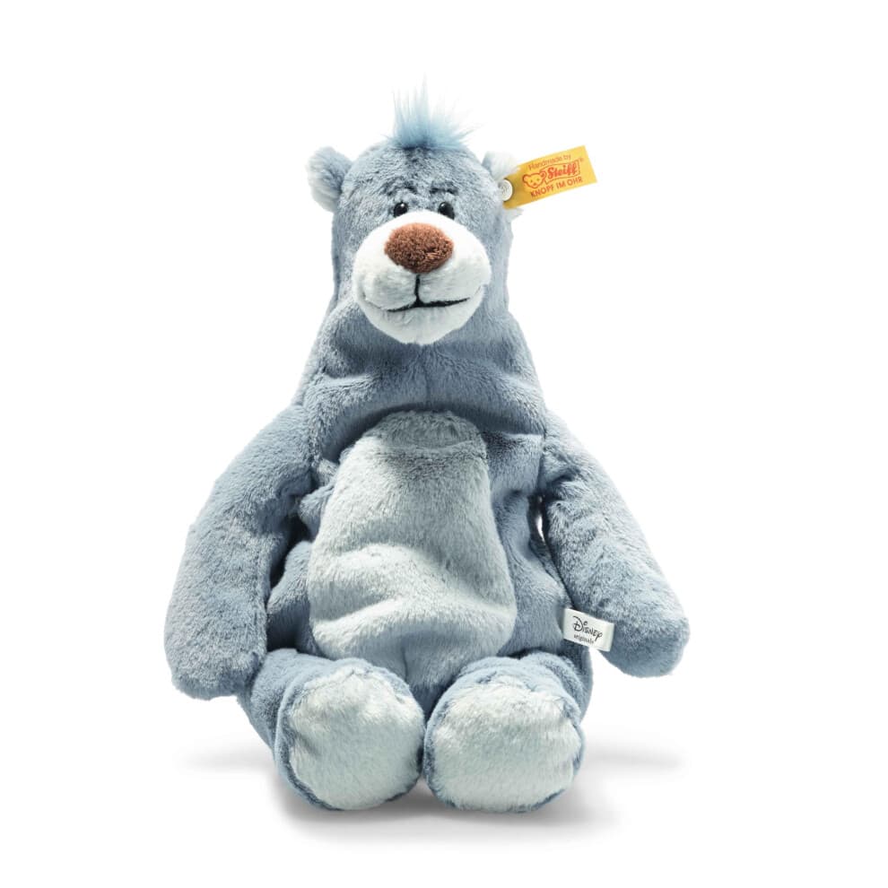 Steiff Disney Soft Cuddly Friends Baloo 12""  Premium Stuffed Animal  Blue Grey - Plush Soft Toy