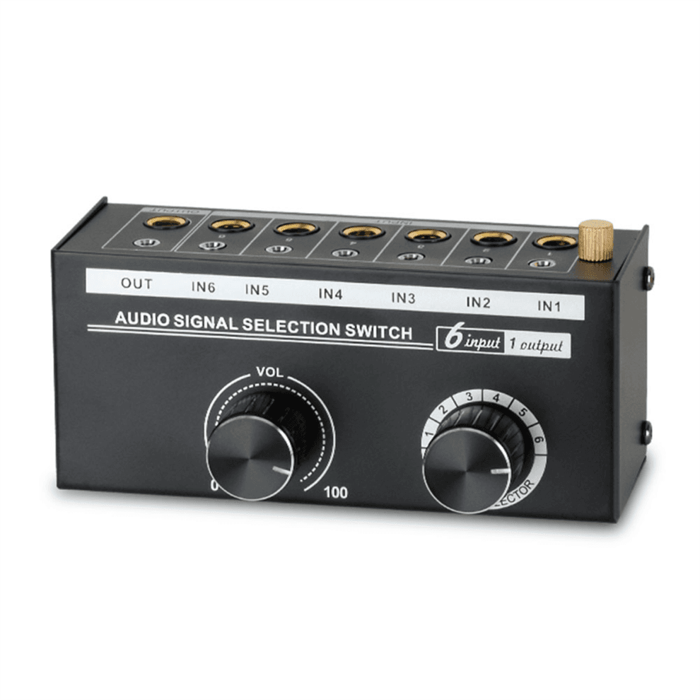 Audio Switcher -6-Way 3.5/6.35mm Stereo Switch