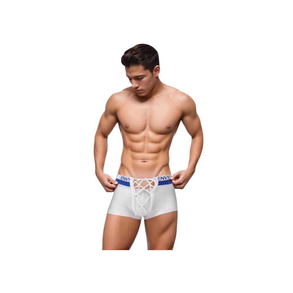 Envy Sporty Lace Up Trunk White