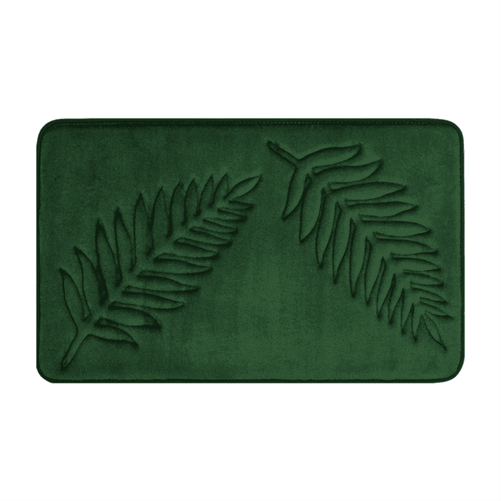 Memory Foam Bath Rugs Leaf Mat Non-Slip Strong Water Absorbent Microfiber Rug A