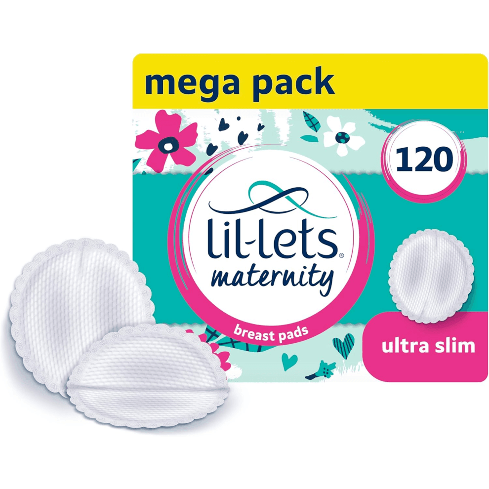 Lil-Lets Maternity Breast Pads, X 120 Count, Disposable Nursing Pads, for Breastfeeding Mums, Individually Wrapped, Ult