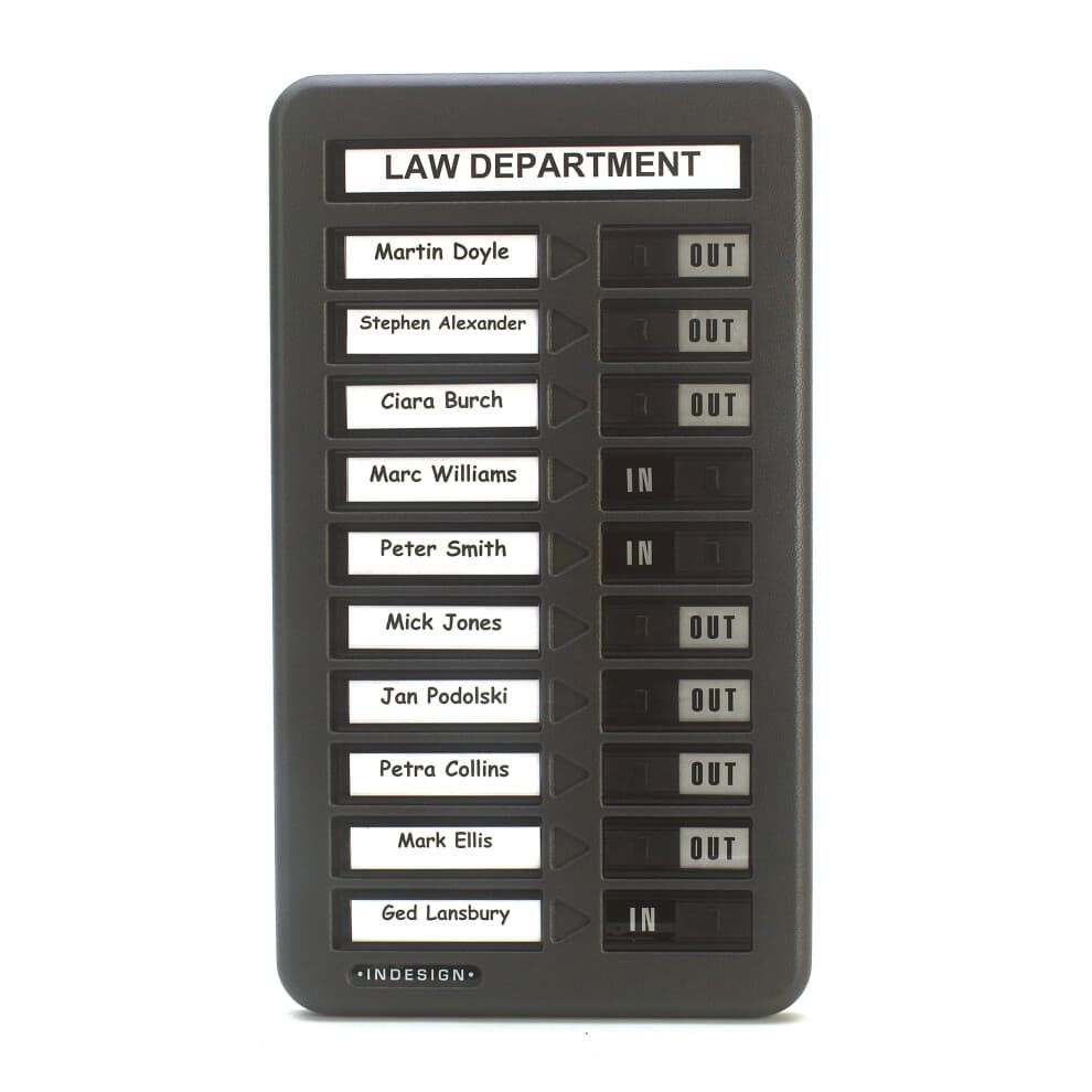 Indesign In Out Board 10 Names Grey