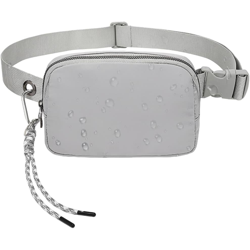 (Gray) Fashion Waist Packs - Outdoor Shoulder Bag - Waterproof Fanny Pack with Adjustable Strap, Fashion Cell Phone Waist Pack Outdoor