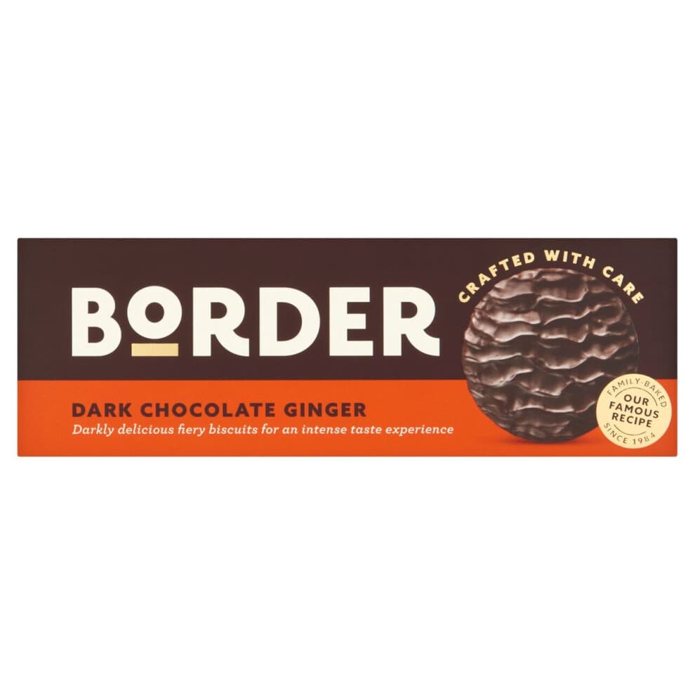 Border Biscuits Dark Chocolate Gingers 175g (Pack of 4)