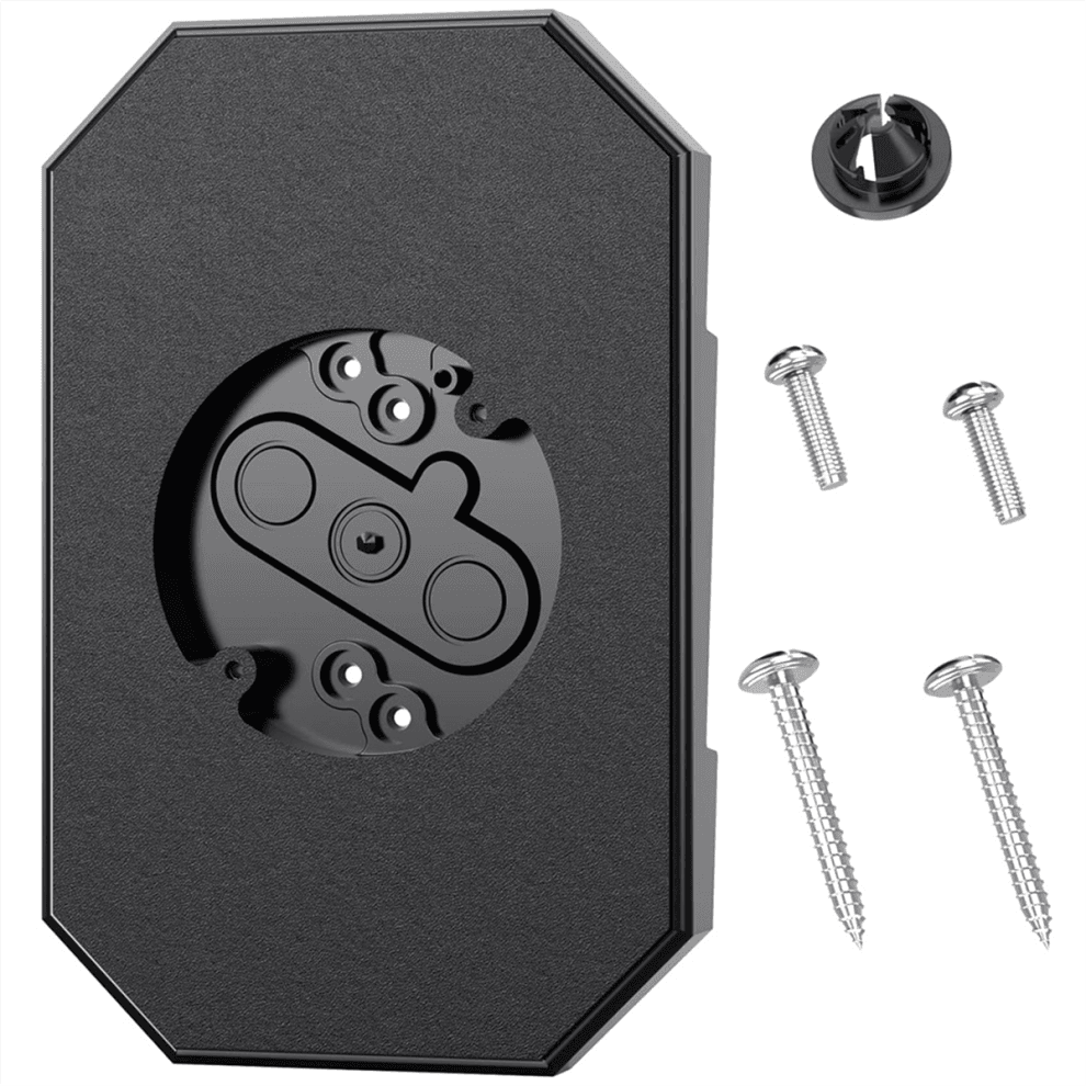 8141DBL Siding Mounting Kit - Black Outdoor Light Block Plate for 1/2 in Lap Double & 4 in Vinyl Siding