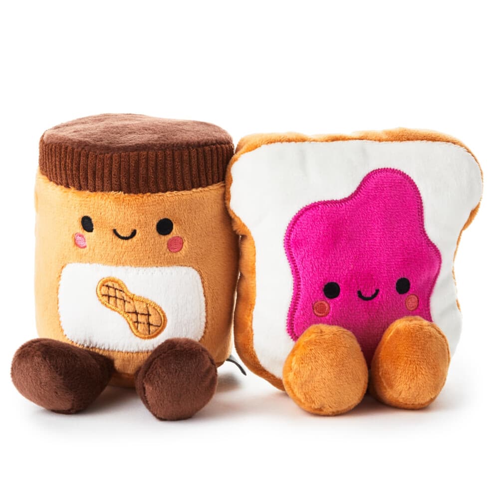 Hallmark Better Together 5"""" Magnetic Plush Toys (Peanut Butter and Jelly) Gifts for Christmas  Anniversary  Valentine's Day