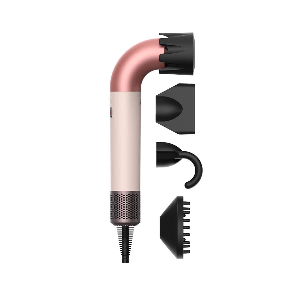(Pink, UK) 4 Nozzles Hair Dryer High Speed Hair Blower Quick Drying Negative Ion Secadora Para Cabello