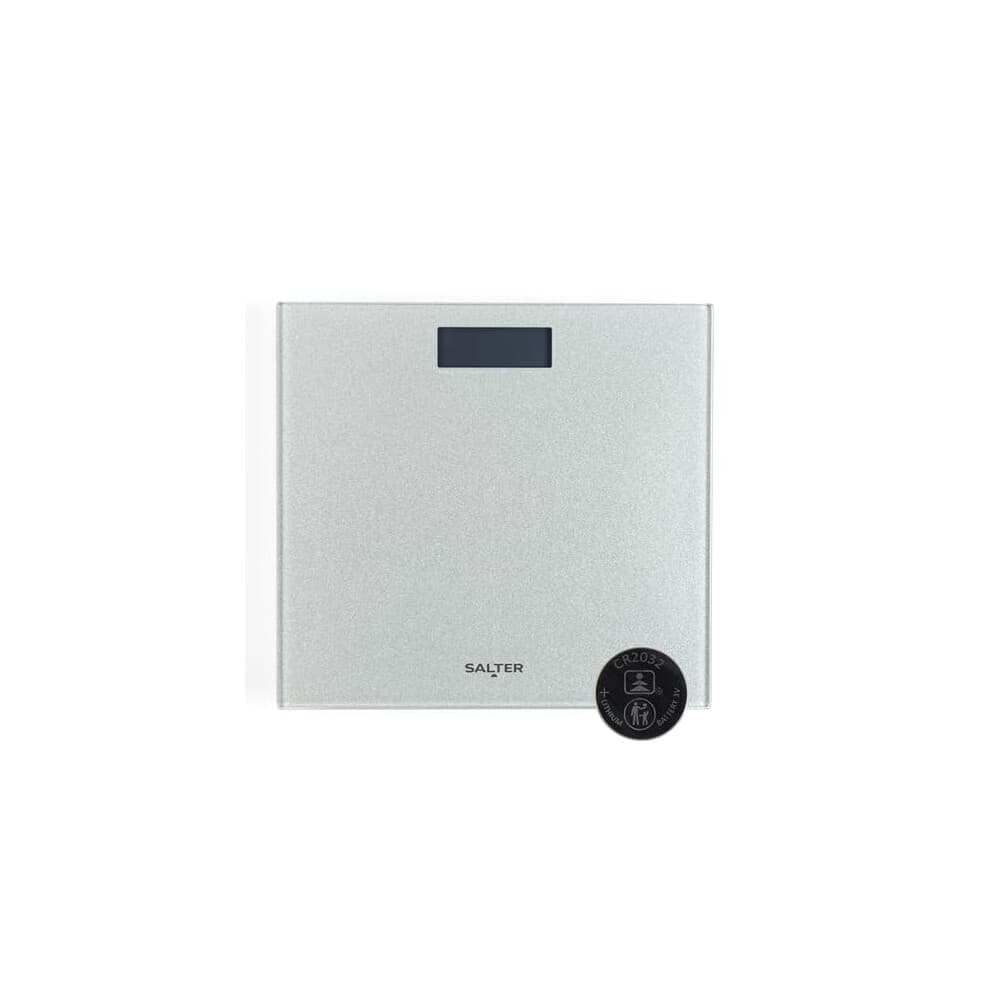 Salter Silver Glitter Digital Bathroom Scale - LCD Display