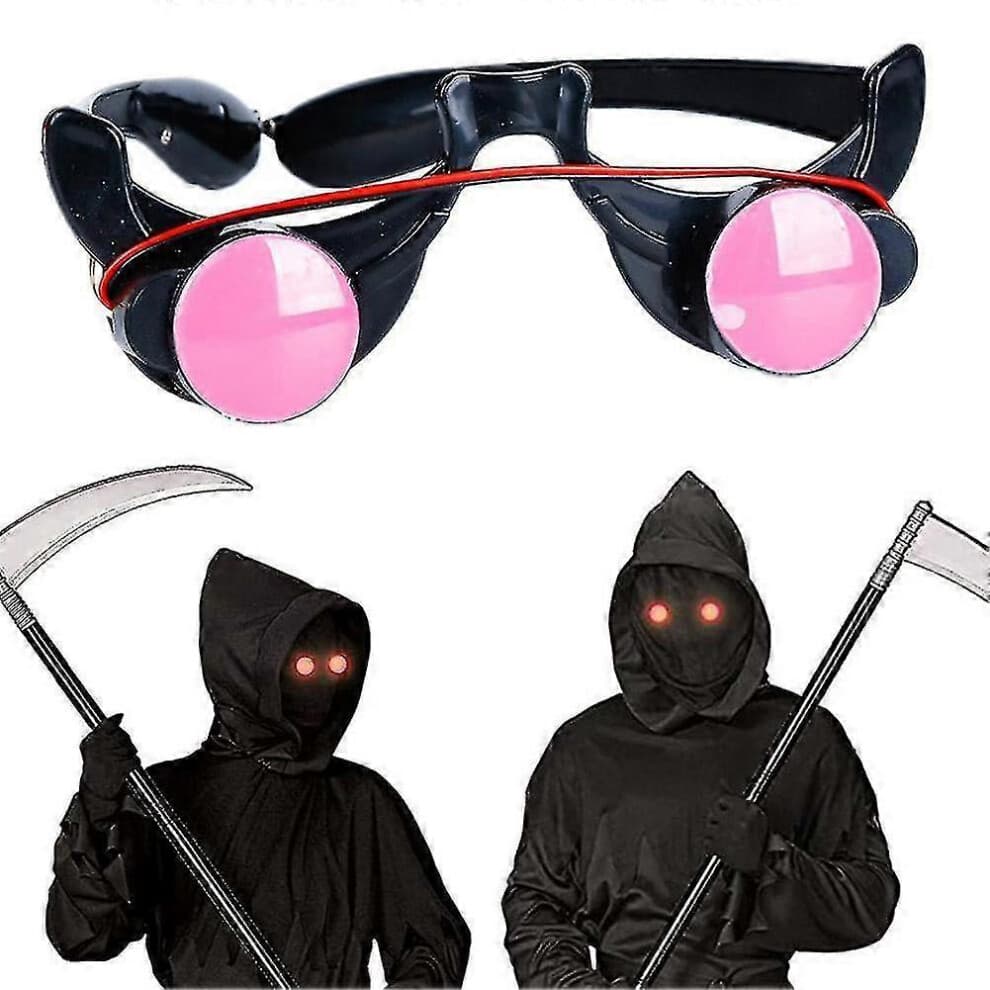1pc Led Luminous Glow Glasses Funny Red Eyes Cosplay Accessories Party-M