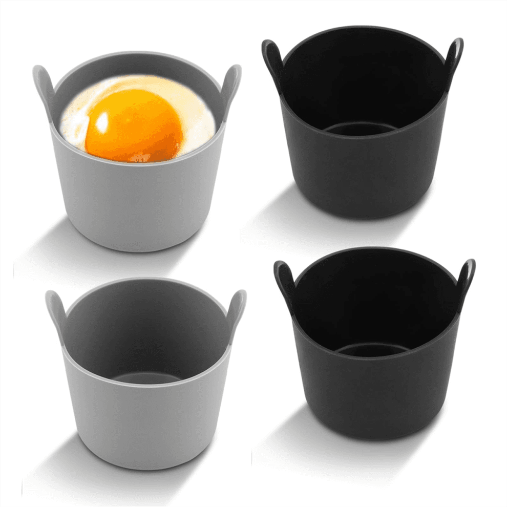4pcs Ramekins for Air Fryer,Air Fryer Egg Moulds with Dual-Handle Reusable