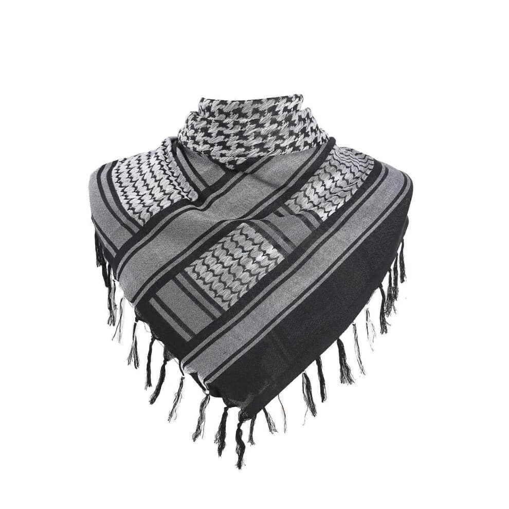 (As show, One size) Explore Land Cotton Military Shemagh Desert Tactical Keffiyeh Scarf Wrap