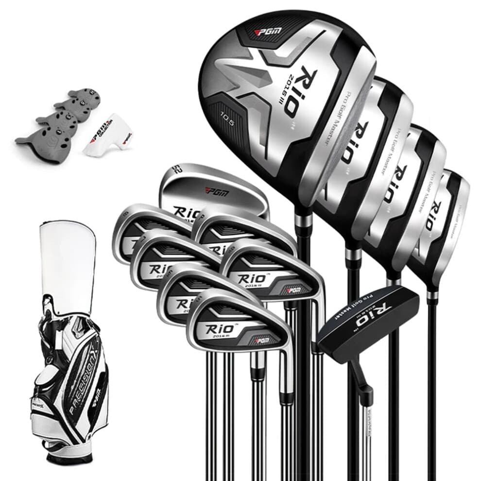 PGM RIO III Men's Right-Handed Golf Club Set - 12-Piece Professional Set with Bag for Beginners