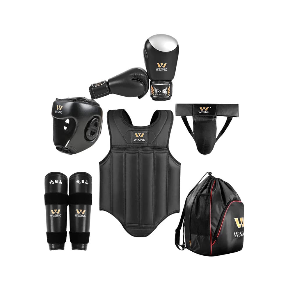 8-Piece Sanda Boxing & MMA Protector Gear Set for Men & Women - Competition & Training Equipment
