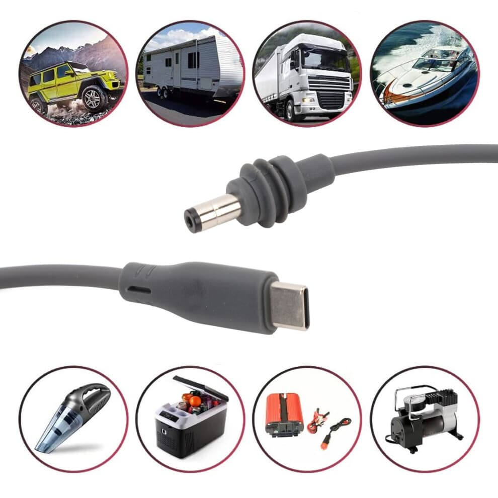Satellite DC to Type C Power Cable Plug and Play Water Resistant Satellite DC to USB C Power Cable Extension for Mini 5m / 16.4ft