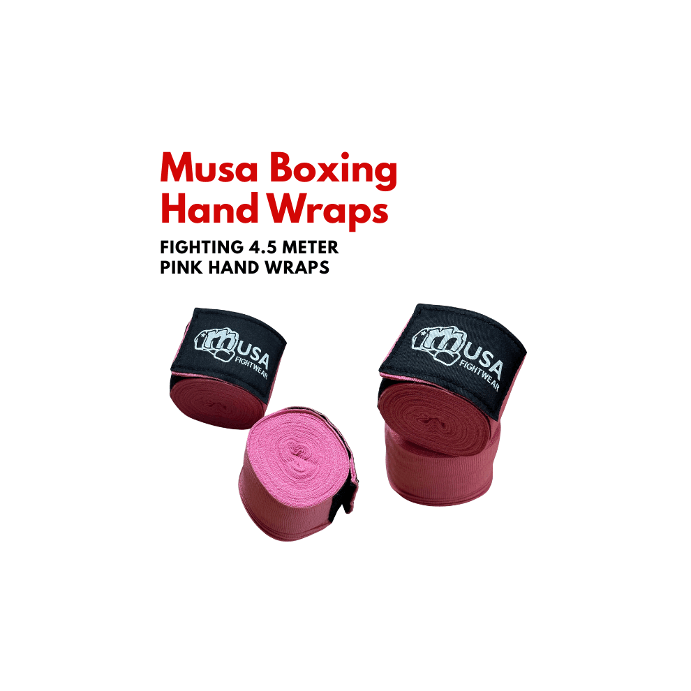 Musa Boxing Hand Wraps 4.5 meter Fighting Pink Hand Wraps