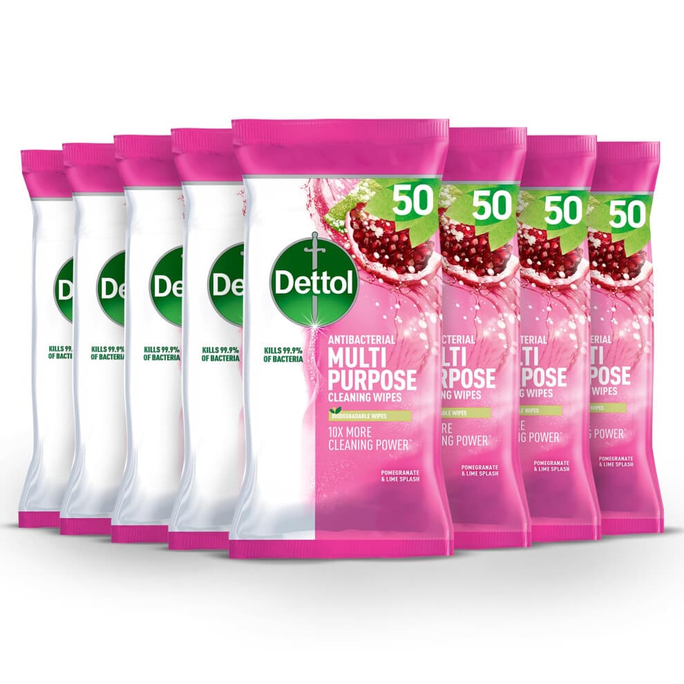 Dettol Antibacterial Surface Wipes, Pomegranate, 400 Wipes