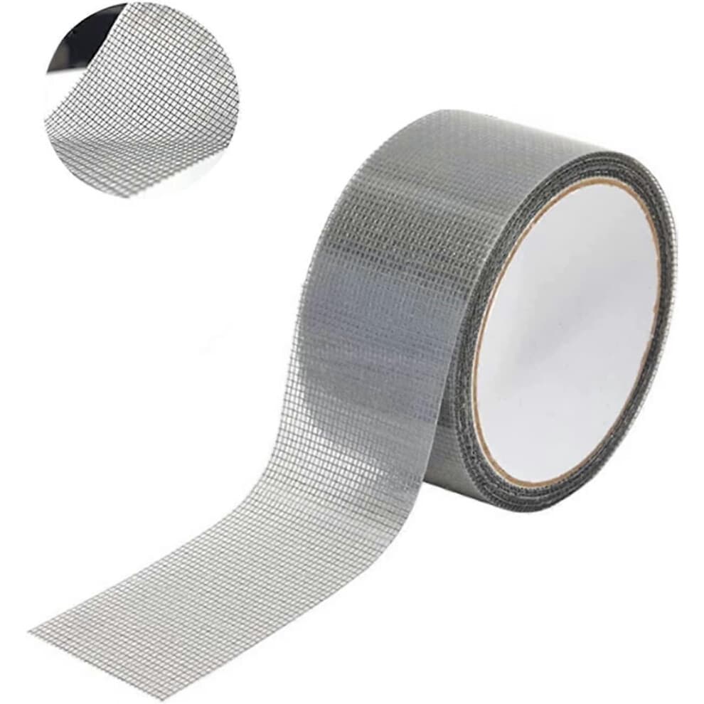 (As show, One size) Window and Screen Repair, Window Screen Adhesive Tape, Fiberglass Cloth Mesh Tape with Water Resistant Adhesive Seal 5cm x 200cm (