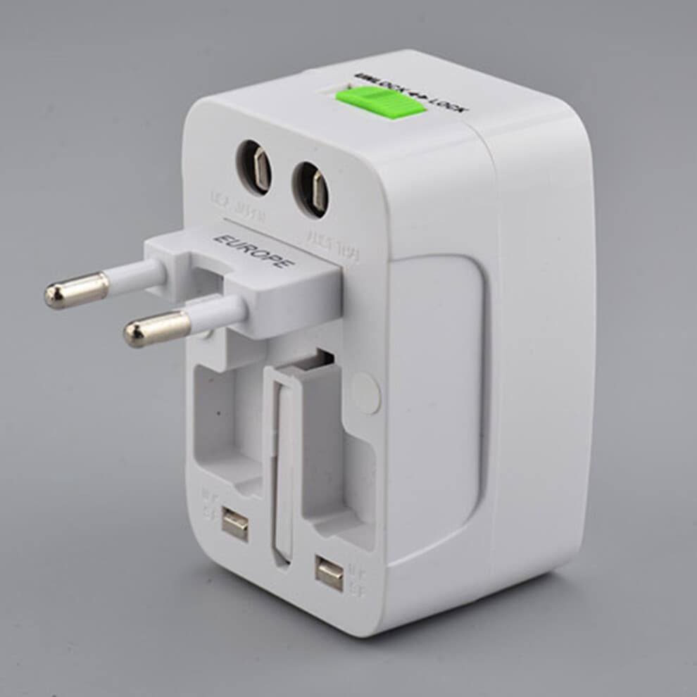 World Power Plug Adapter     4 in 1 Universal Portable Travel Wall Charger Converter