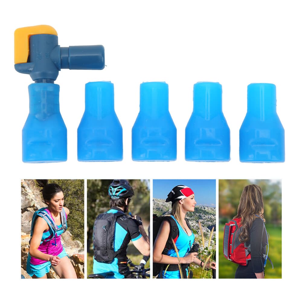 Bite Valve Replacement Food Grade Silicone Mouthpieces with Bent Shutoff Valve for Hydration Pack Water Backpack